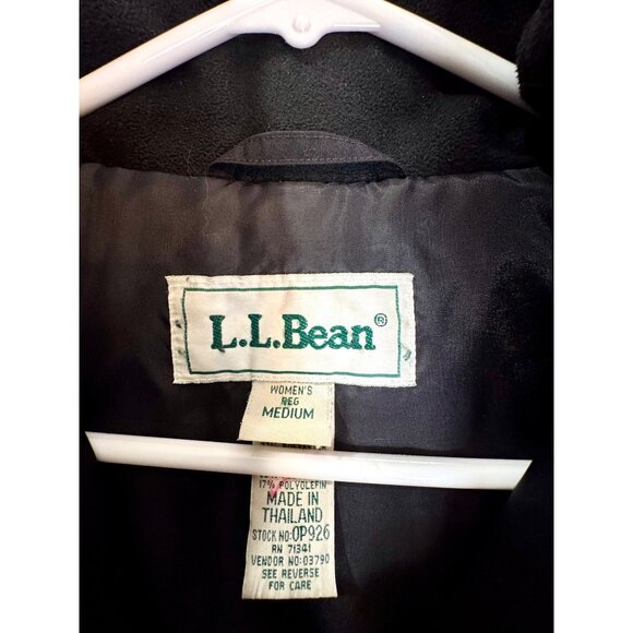 LL Bean Parka Women's Regular Jacket Size M Teal Black LiteLoft Insulated Parka - Picture 3 of 7